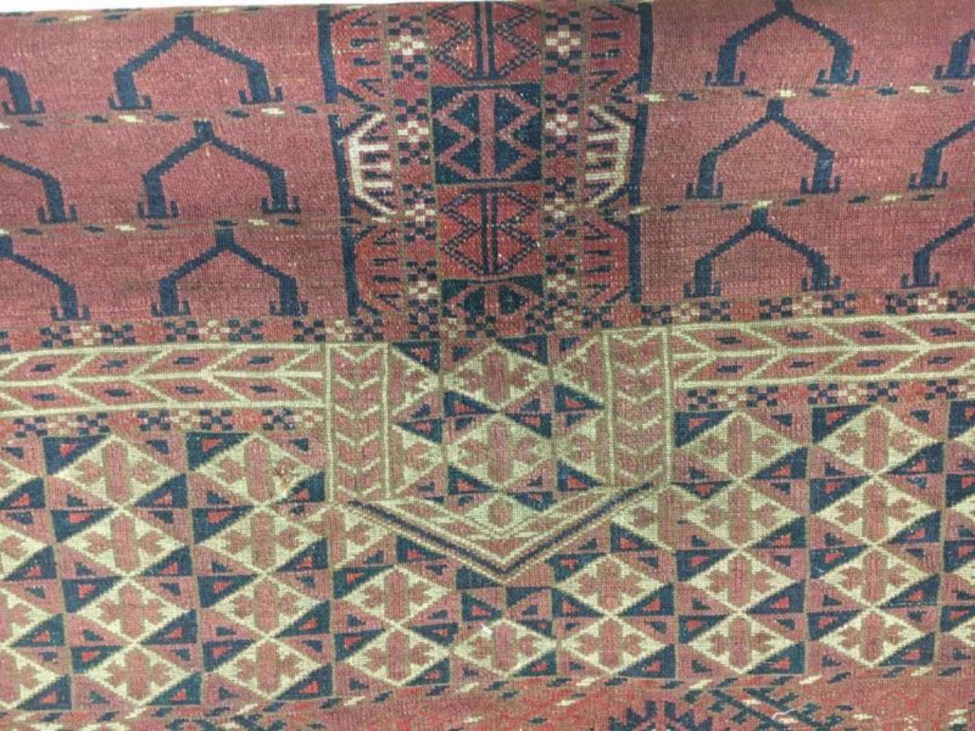 Antiker Teppich Tekke EngsiTekke - Engsi antik, Turkmenien. Fein geknüpfter turkmenischer - Bild 4 aus 5