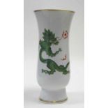 Vase Grüner Drache MeissenStangenvase Meissen, unterglasur blaue Schwertermarke Meissen 1951-53,