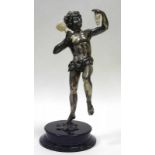 Berauschter Bacchus / Dionysos Kunstkammer-Objekt / Tafelaufsatz. Silber-Statue eines Bacchus /