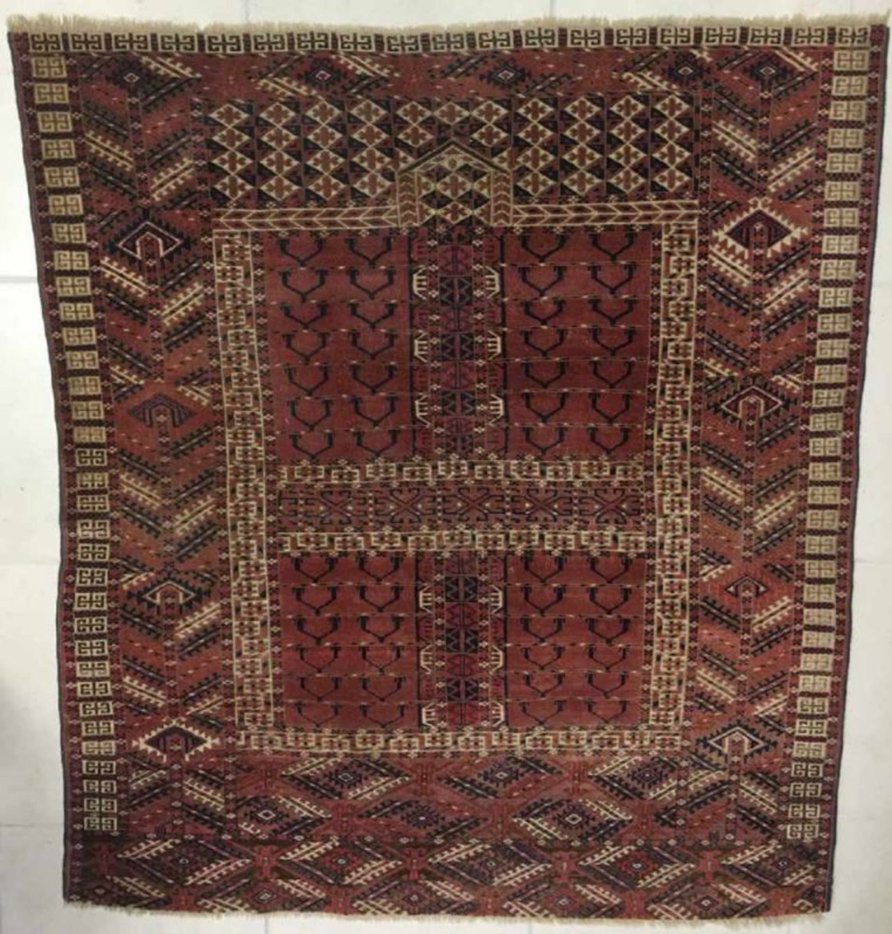 Antiker Teppich Tekke EngsiTekke - Engsi antik, Turkmenien. Fein geknüpfter turkmenischer - Bild 5 aus 5