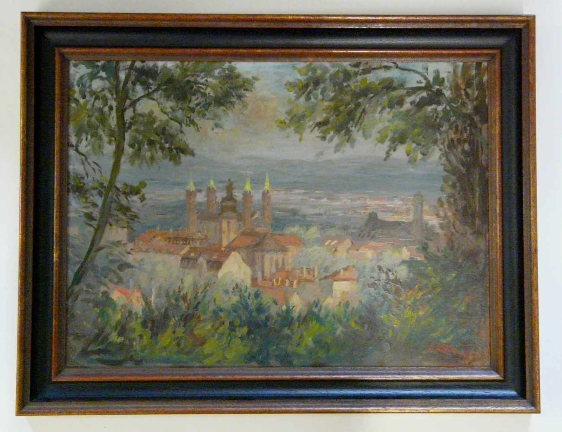 Fritz Karl, Blick auf Bamberg (Dom, Stephanskirche, Obere Pfarre)Fritz Karl: Glonn 1886 - 1965 - Bild 2 aus 3