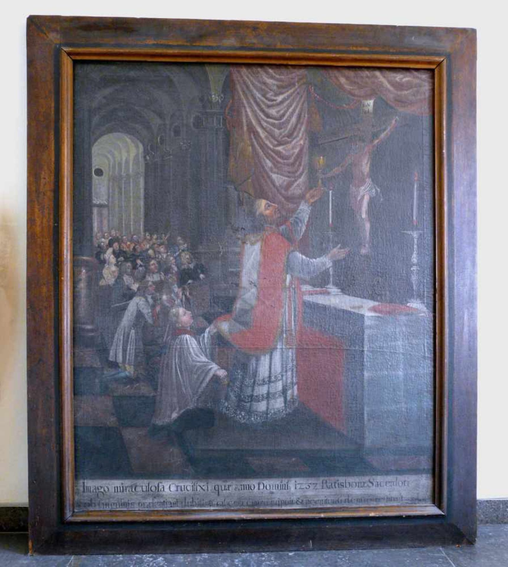 Das Wunder-Kruzifixus von St. Salvator in RegensburgSüddeutsch, 18. Jahrhundert.Motiv: Das Gemälde - Bild 2 aus 3