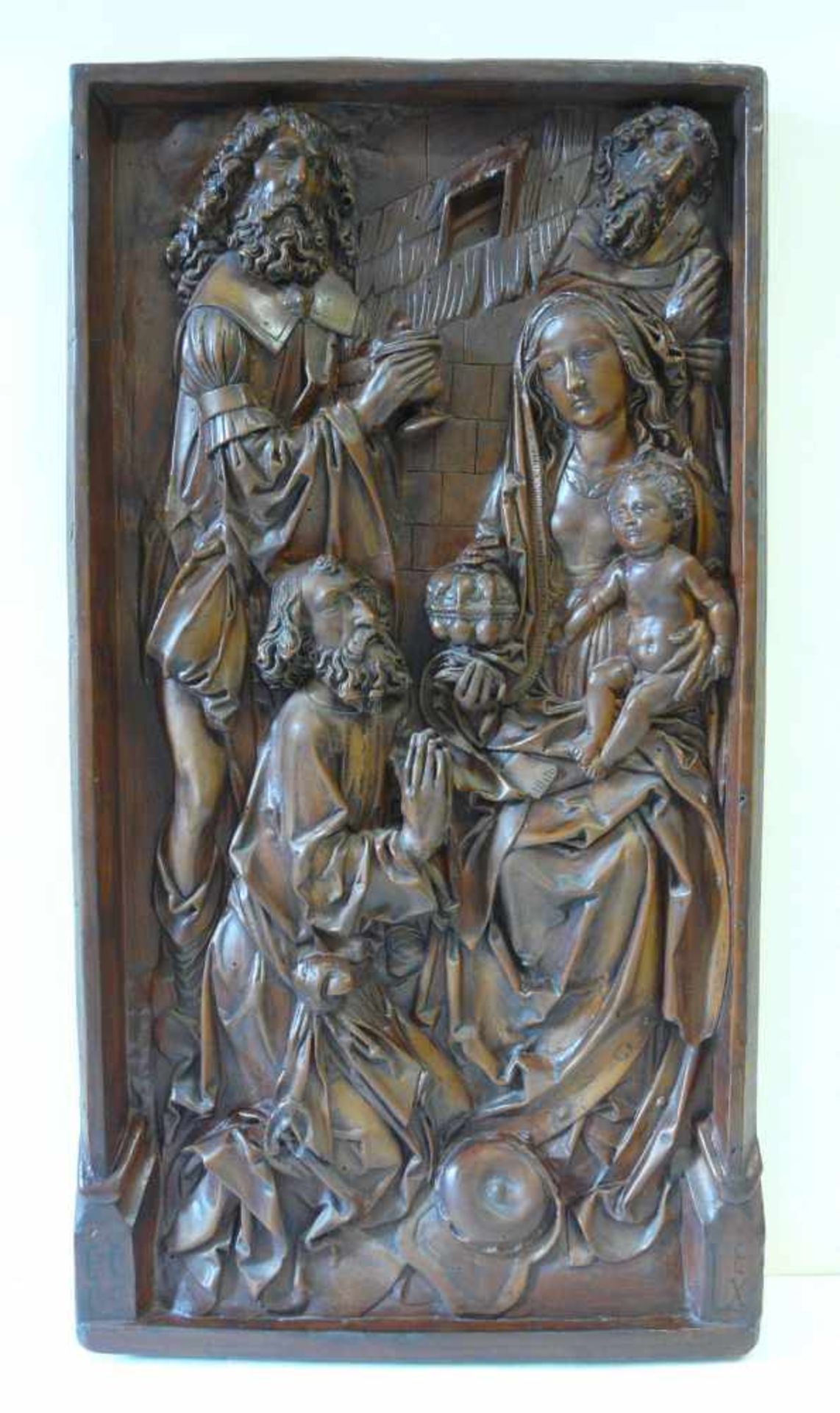 Holz - Guss - Relief Anbetung der Könige nach Tilmann RiemenschneiderHochrechteckige Tafel mit