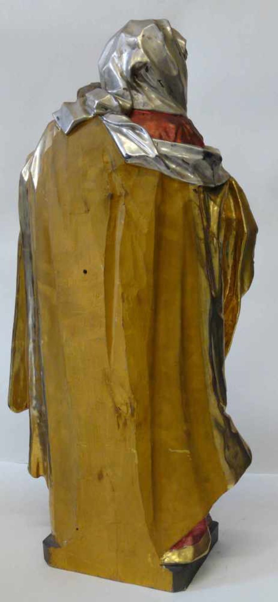 Skapulier - Madonna mit dem Jesusknaben Holz, plastisch geschnitzt, farbig und gold gefasst. Ein - Bild 4 aus 4
