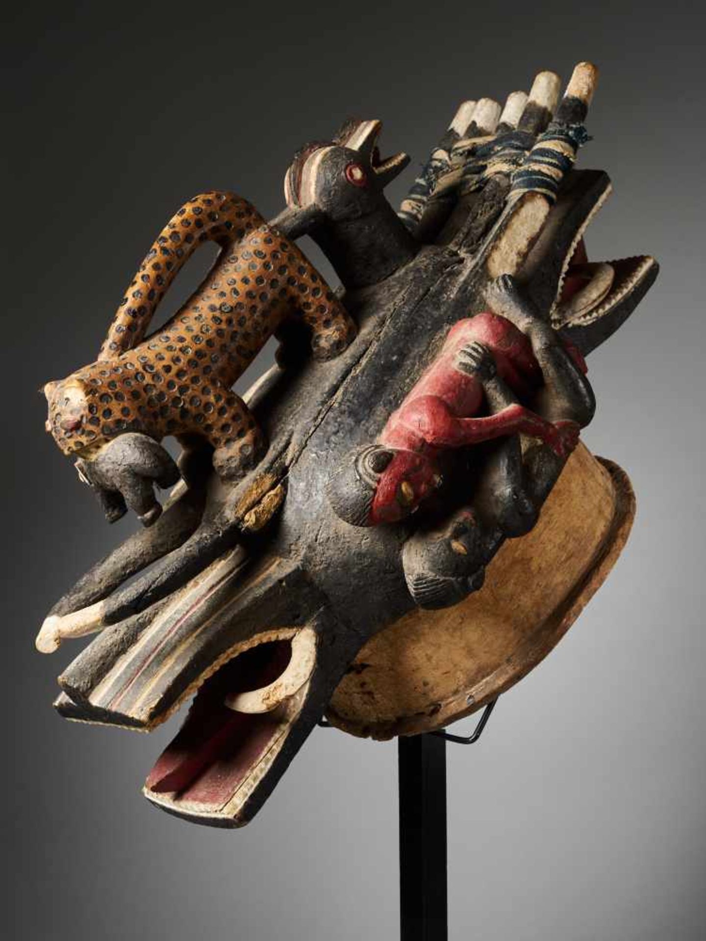 Helmet Mask 'Goli Glin' - Baule People, Ivory Coast - Tribal ArtThe Goli Glin mask, representing the