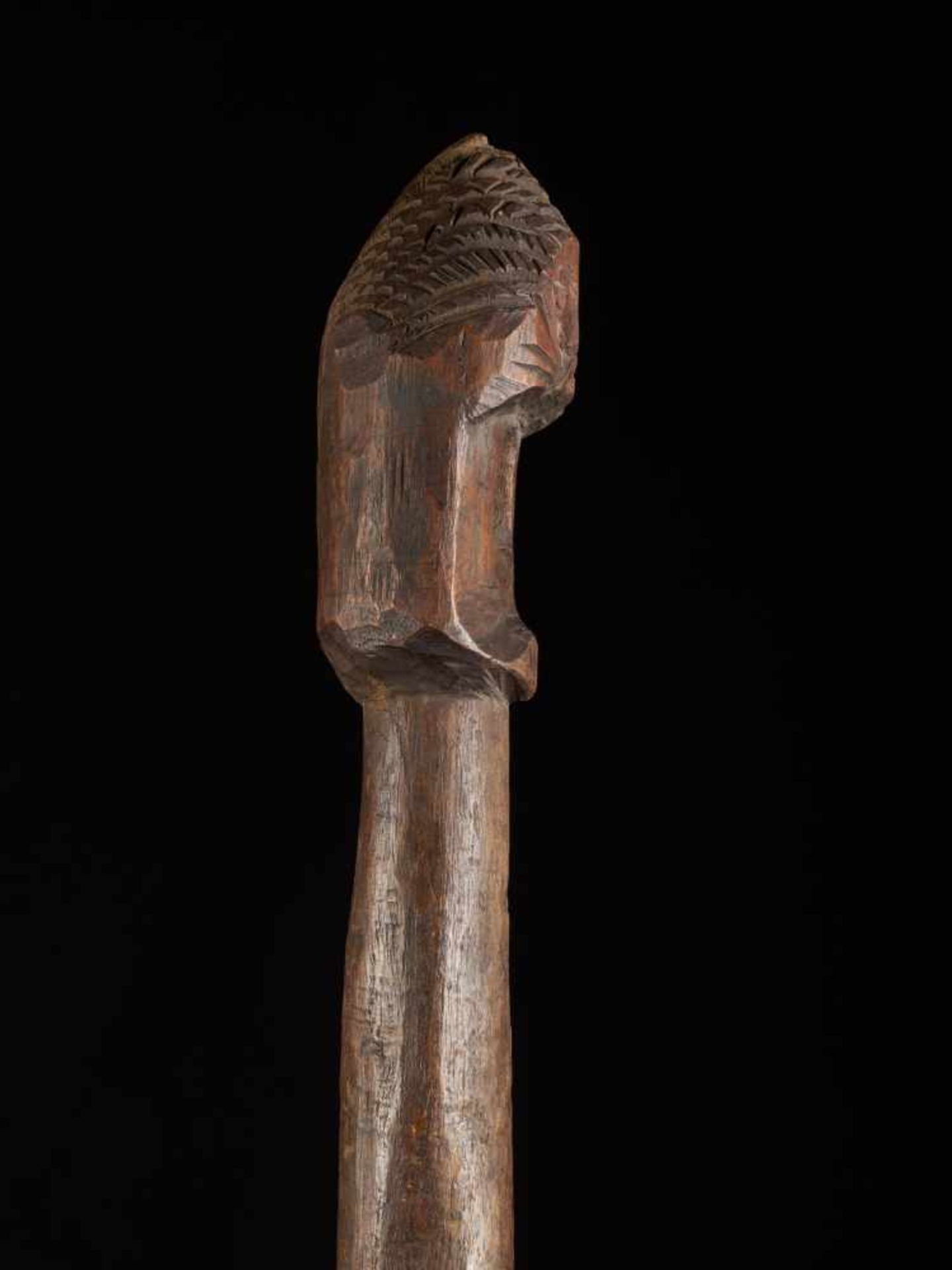 Authentic Wooden Flute, Nigeria - Tribal ArtA beautiful Mambila flute with a carved head. The eyes - Bild 5 aus 6