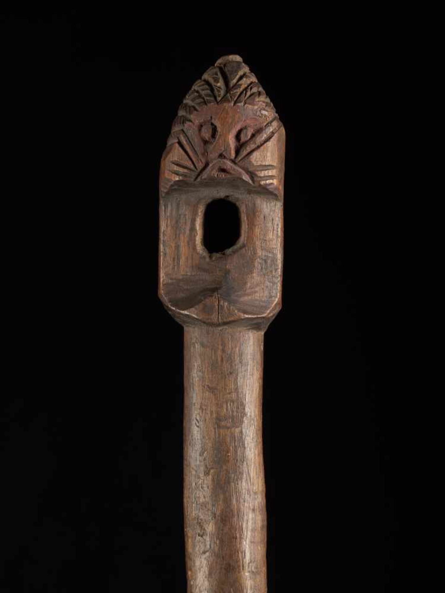 Authentic Wooden Flute, Nigeria - Tribal ArtA beautiful Mambila flute with a carved head. The eyes - Bild 4 aus 6