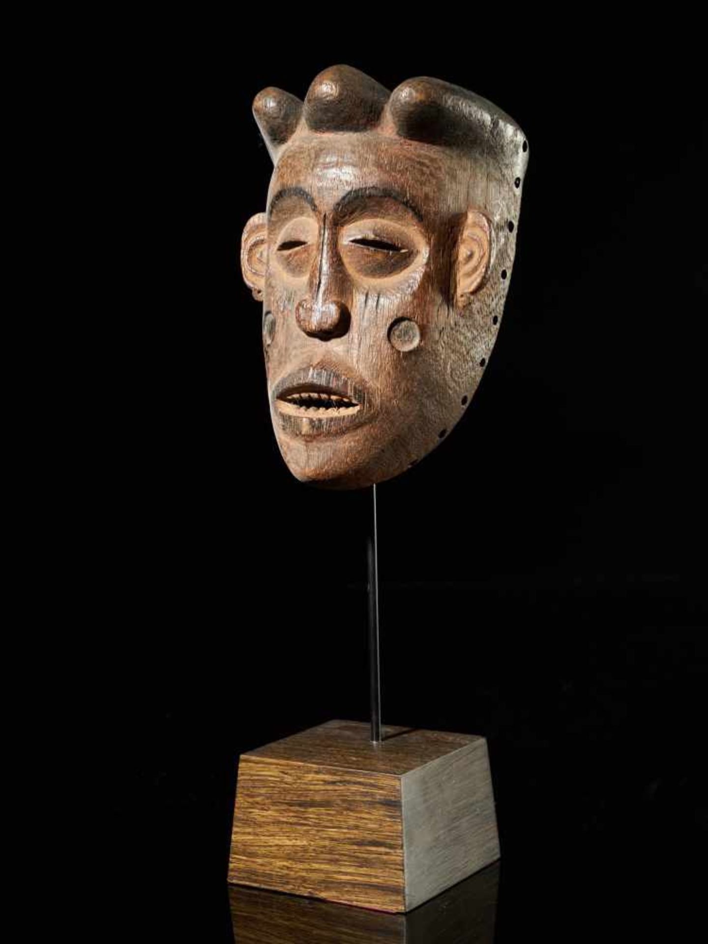 Face Mask with Forehead Scarification - Chokwe People, DRC - Tribal ArtFace Mask with Forehead