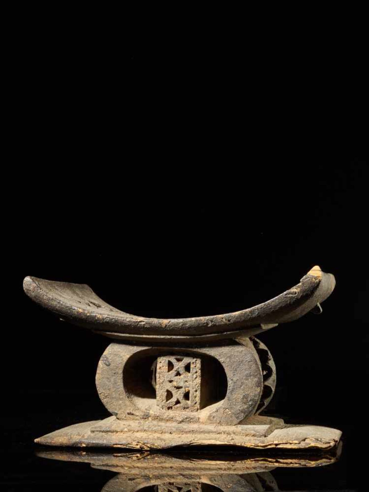 Altar Stool with Libation Patina - Ashanti, Ghana - Tribal ArtAltar Stool with Libation Patina -