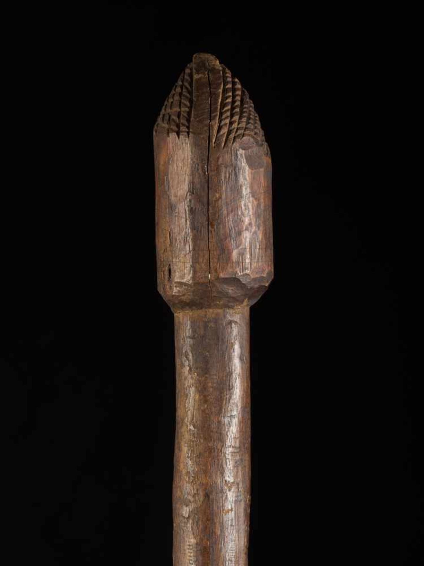 Authentic Wooden Flute, Nigeria - Tribal ArtA beautiful Mambila flute with a carved head. The eyes - Bild 6 aus 6