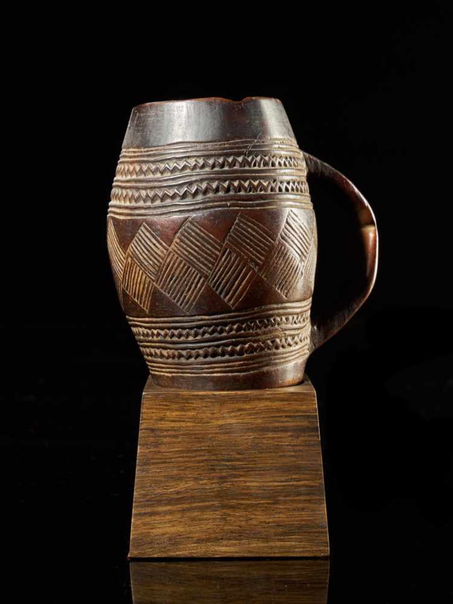 Drinking Bowl with nice Wear and Patina - Kuba People, DRC - Tribal ArtDrinking Bowl with nice