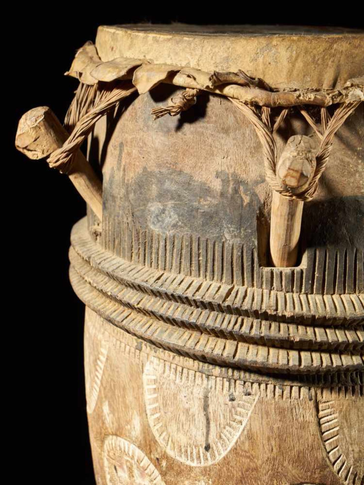 Drum with Tribal Decorations - Dan People, Ivory Coast - Tribal ArtDrum with Tribal Decorations - - Bild 5 aus 6