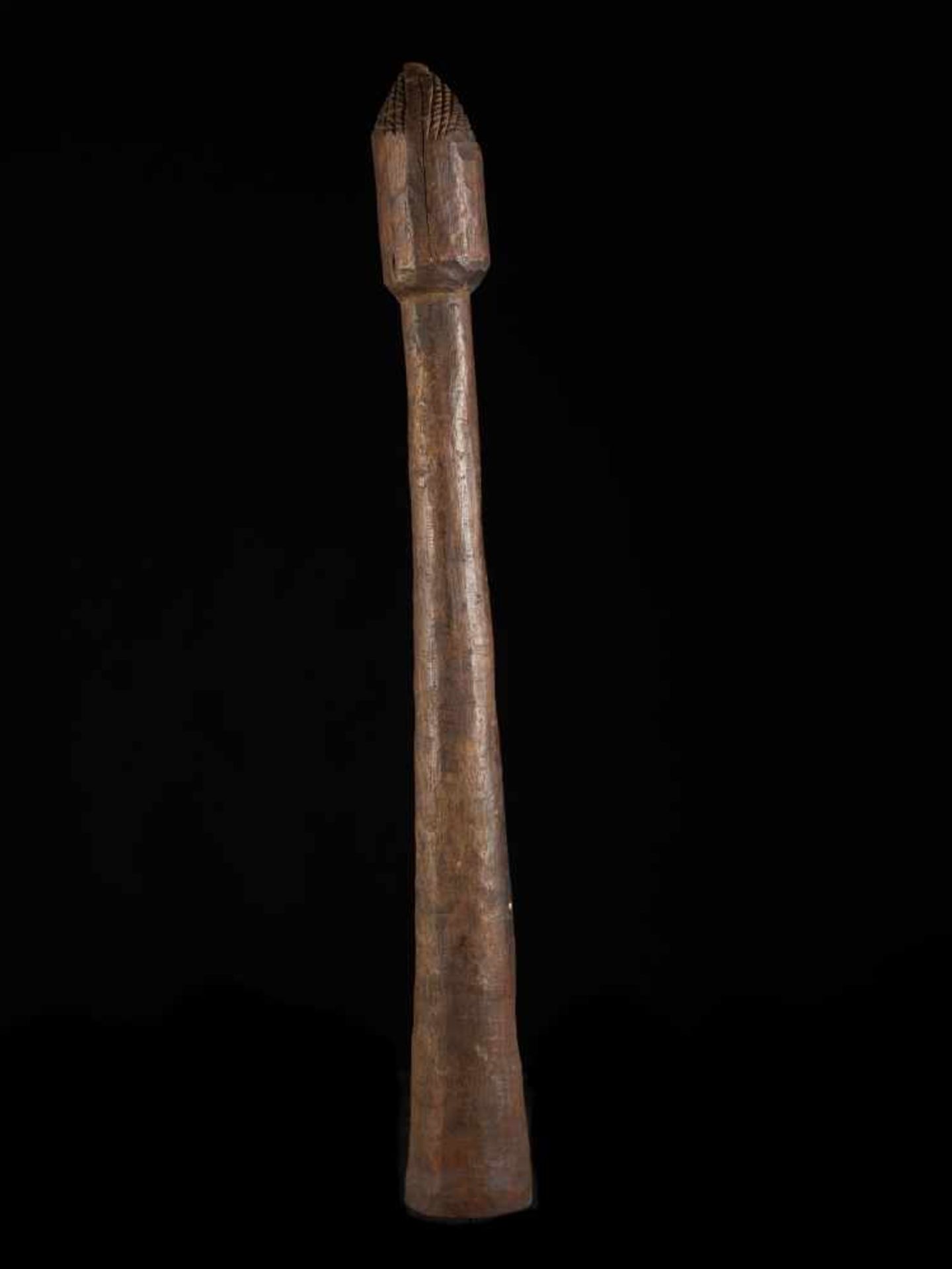 Authentic Wooden Flute, Nigeria - Tribal ArtA beautiful Mambila flute with a carved head. The eyes - Bild 3 aus 6