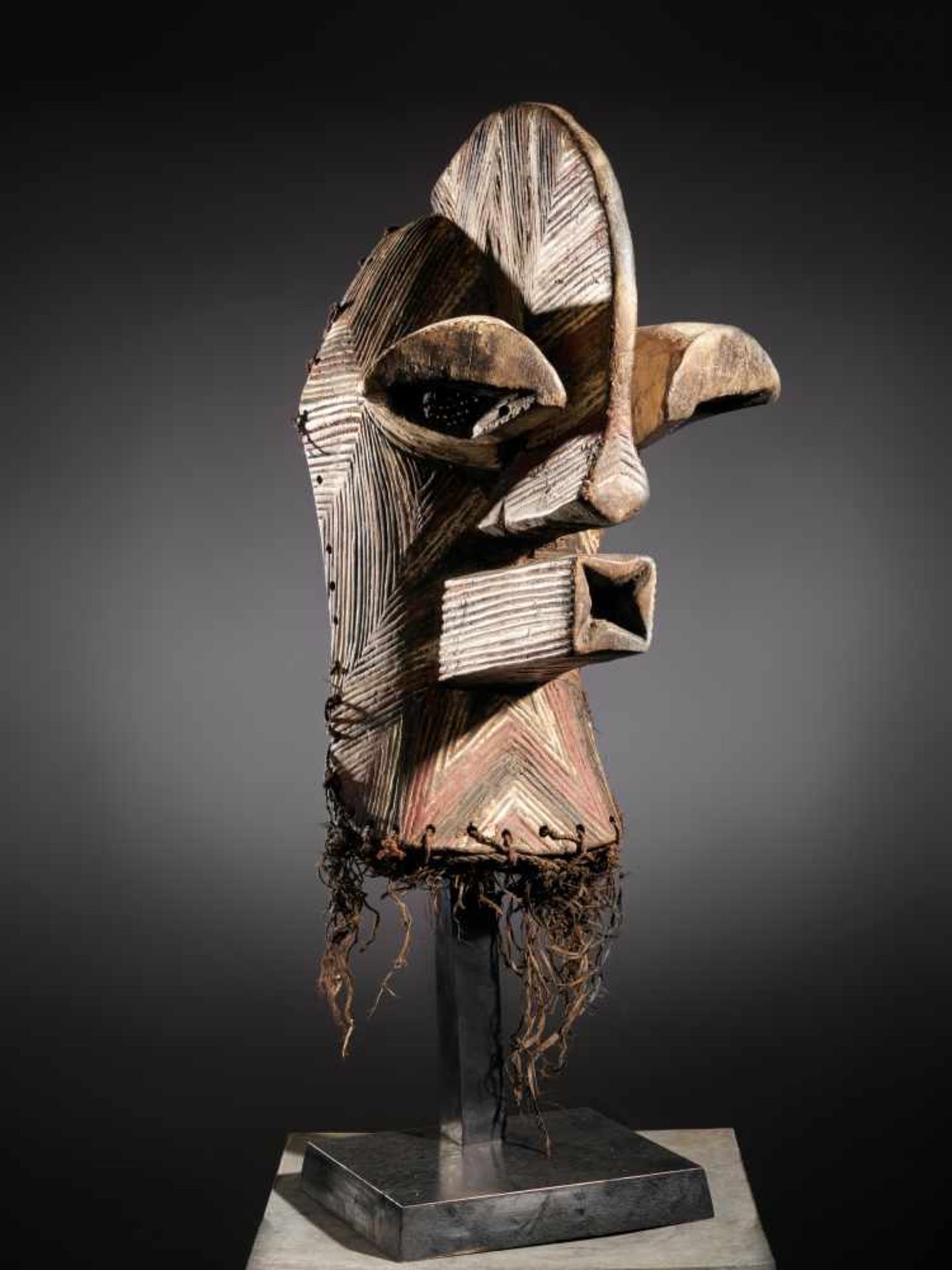 Young Male Kifwebe Mask - Songye People, DRC - Tribal ArtYoung Male Kifwebe Mask.The kifwebe masks