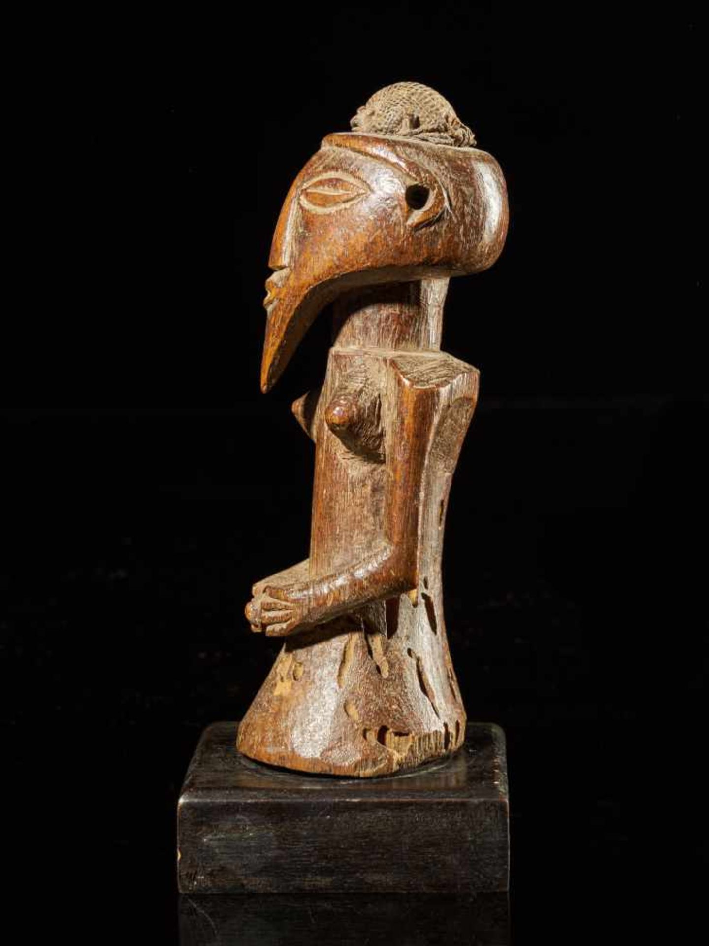 Wooden Statue with nice patina - Kusu People, DRC - Tribal ArtWooden Statue with nice patina - - Bild 3 aus 6