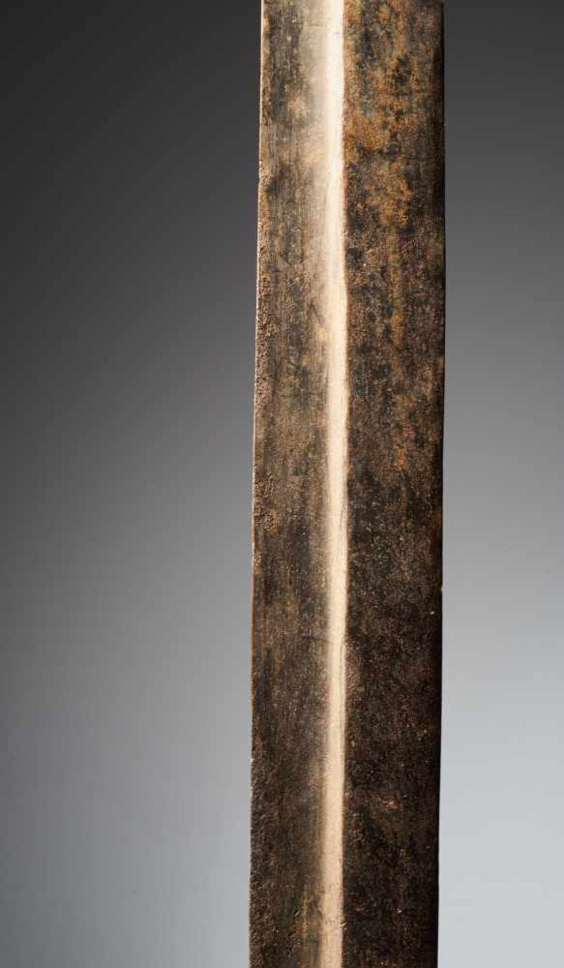 Kuba People,DRC.Forged Spear with Decorated Shaft - Tribal ArtThis spear has a thin, triangular - Bild 5 aus 10