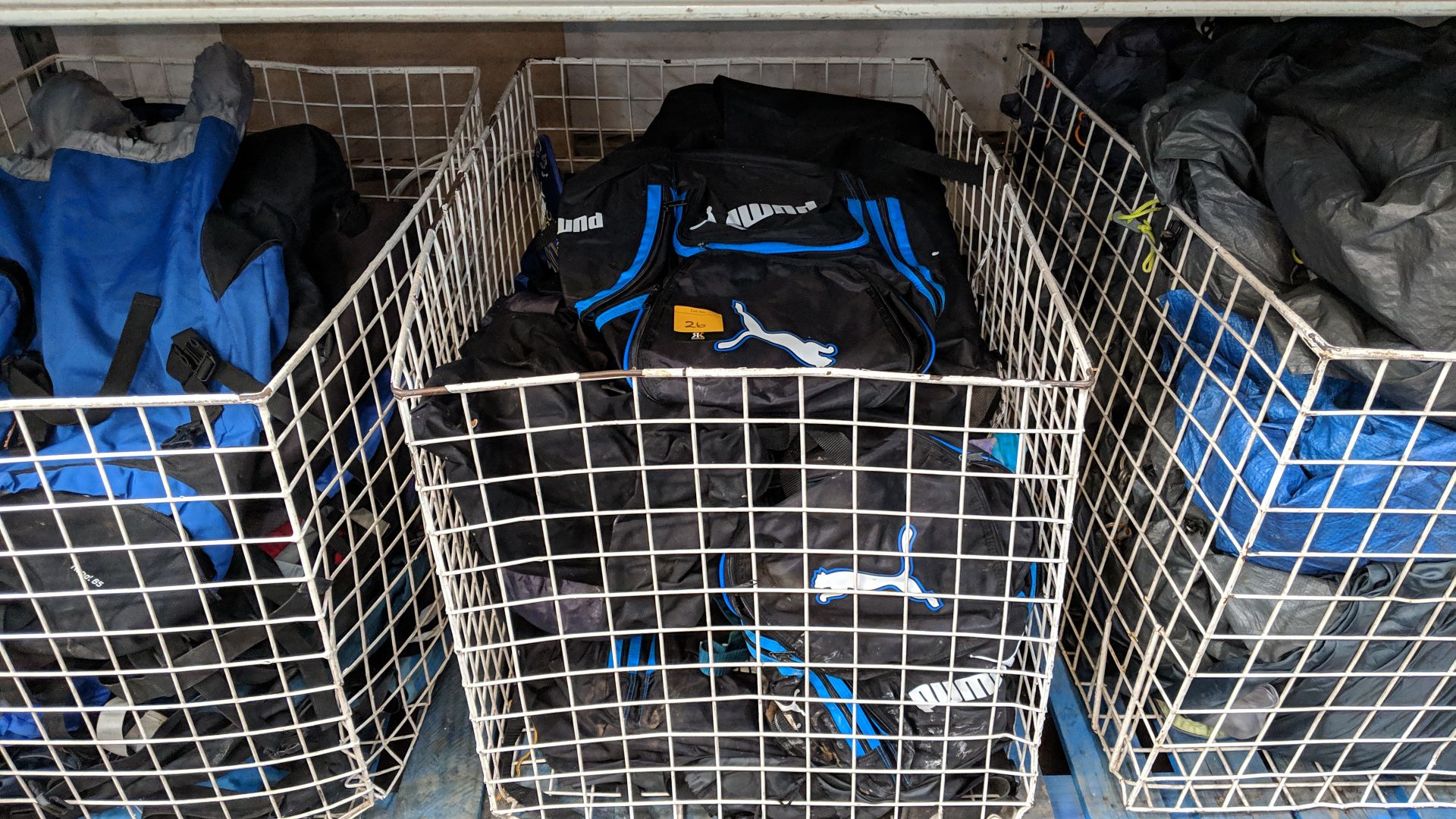 Contents of 2 large cages of assorted holdalls by Puma, Adidas & others - cages excluded - Image 5 of 8