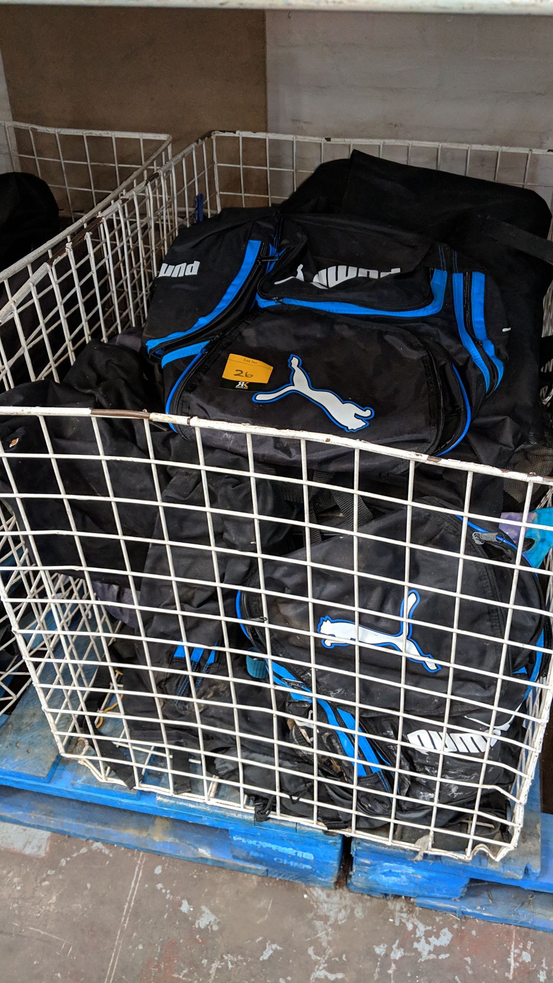 Contents of 2 large cages of assorted holdalls by Puma, Adidas & others - cages excluded - Image 6 of 8