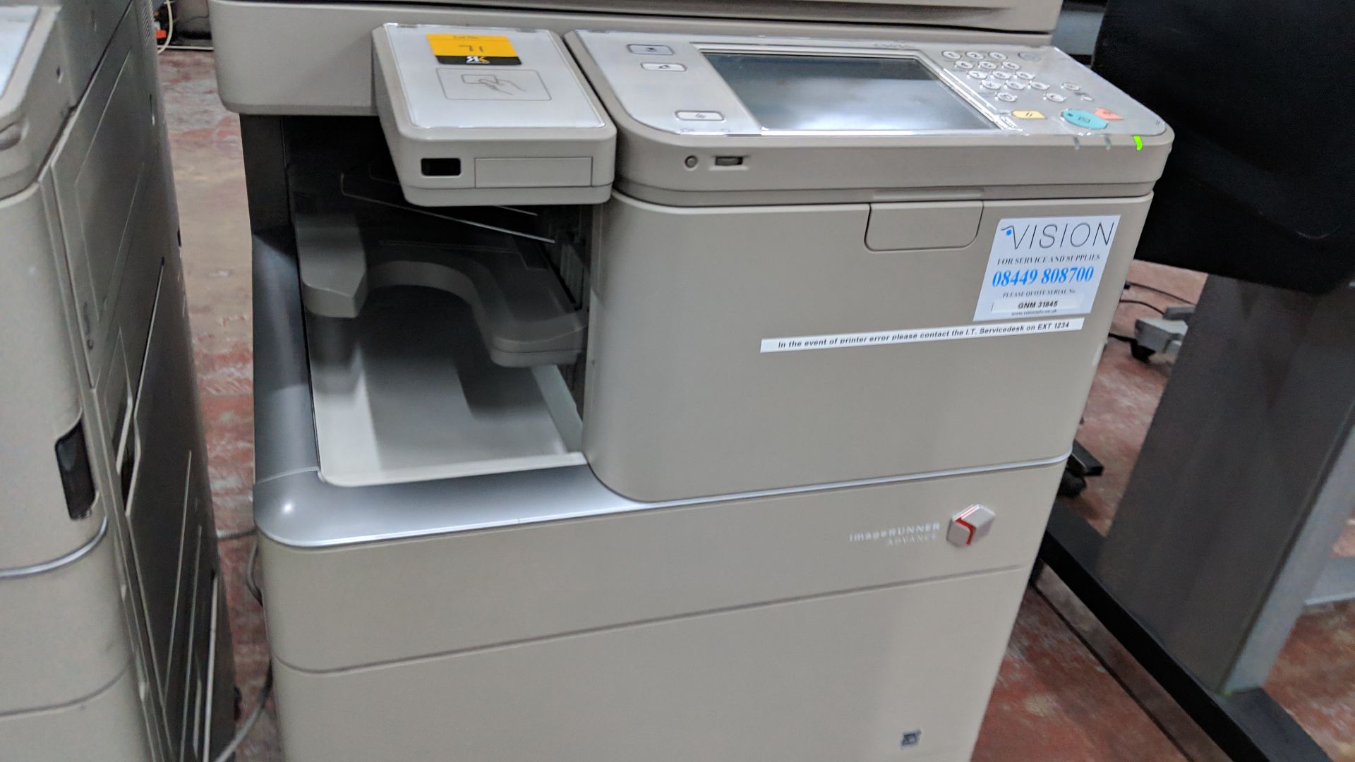 Canon imageRUNNER Advance model C5030i floorstanding copier with auto docufeed & pedestal - Image 7 of 11