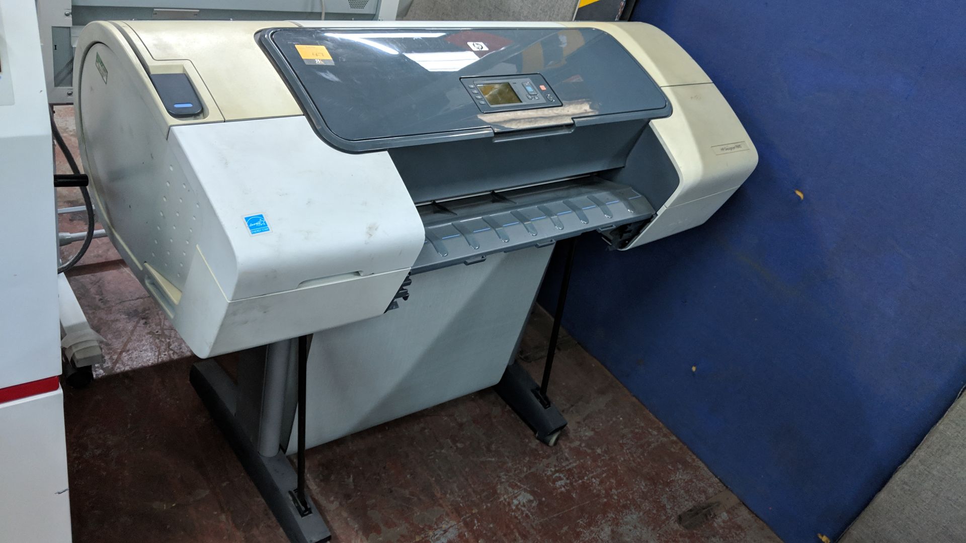 HP DesignJet T610 24" wide format printer, serial no. MY85T3C06N, factory model Q6712A IMPORTANT: - Image 9 of 9
