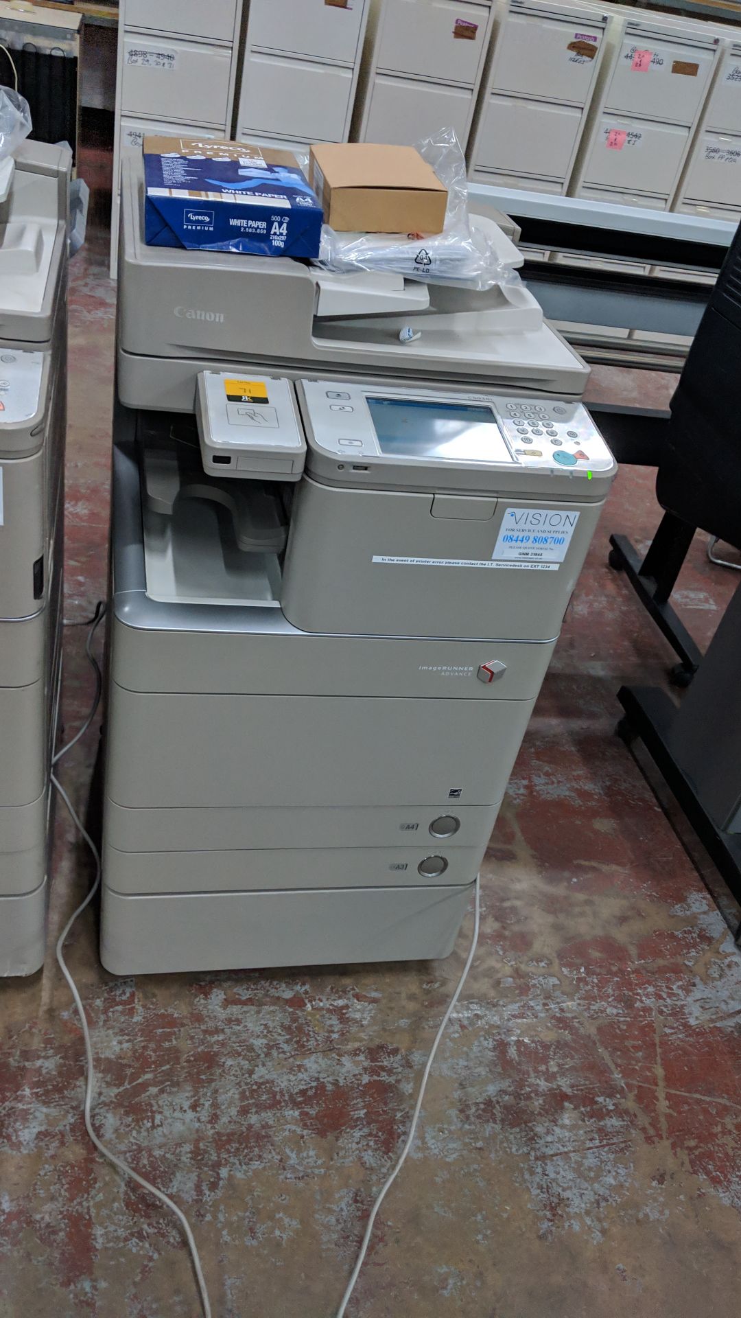 Canon imageRUNNER Advance model C5030i floorstanding copier with auto docufeed & pedestal - Image 3 of 11