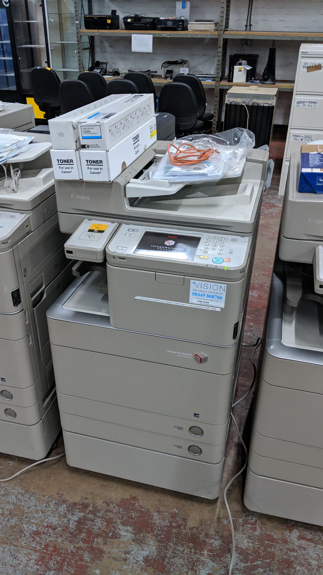 Canon imageRUNNER Advance model C5030i floorstanding copier with auto docufeed & pedestal - Image 4 of 10