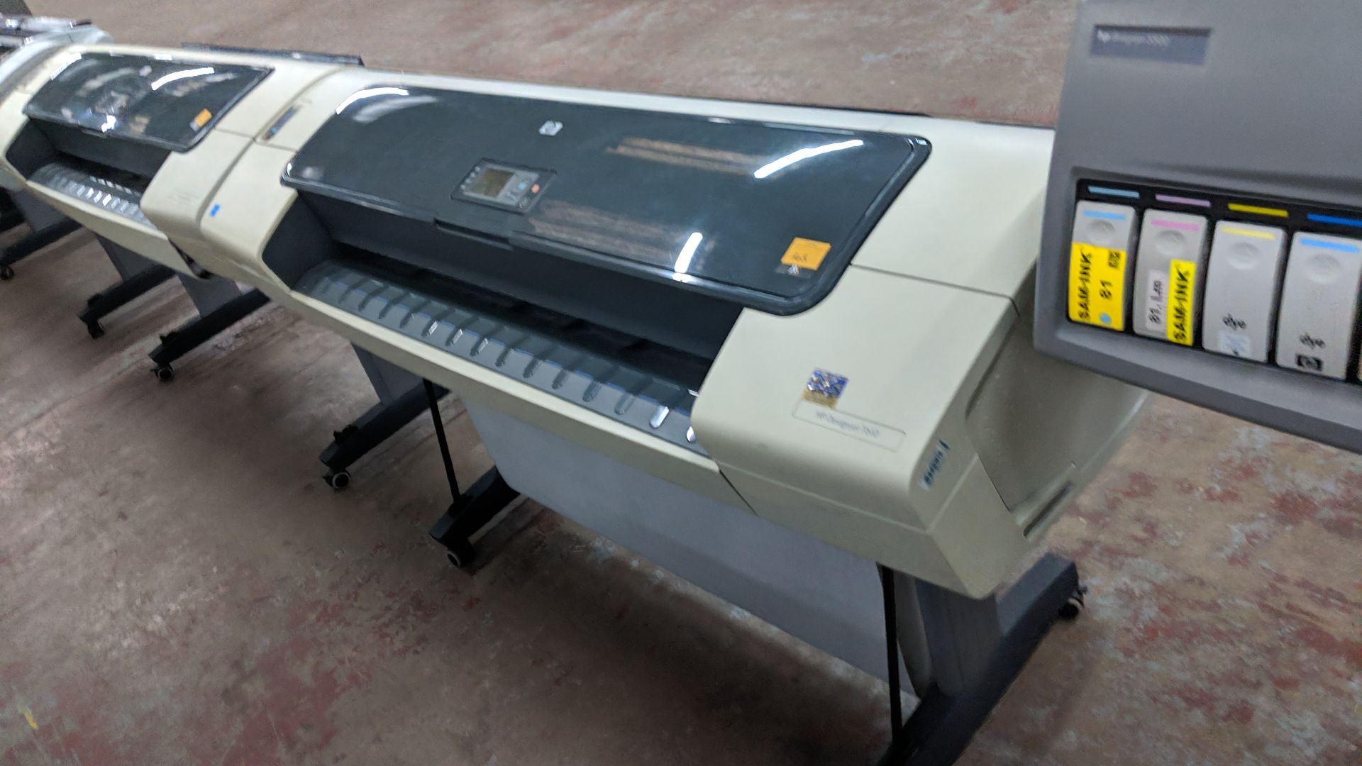 HP DesignJet T610 44" wide format printer, serial no. MY77M1C00F, factory model Q6712A IMPORTANT: - Image 3 of 8