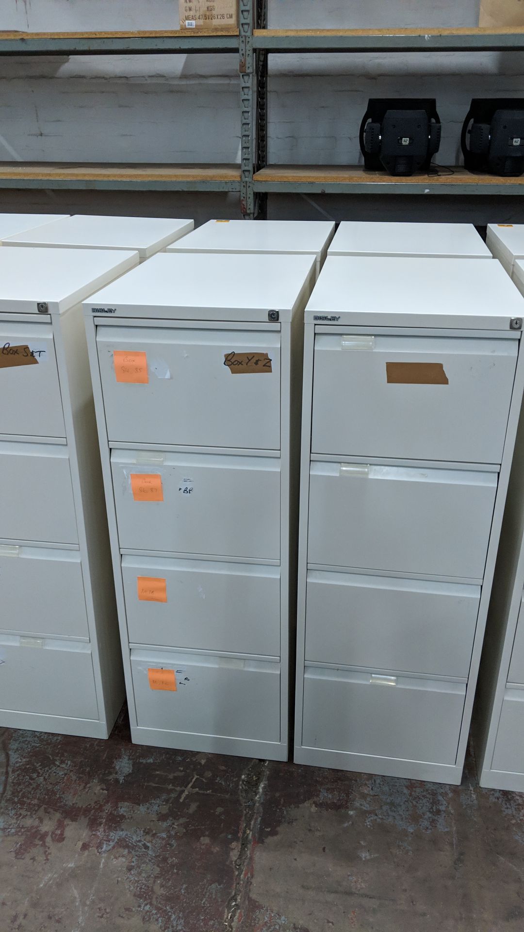 4 off Bisley off-white metal 4 drawer filing cabinets IMPORTANT: Please remember goods - Image 3 of 6