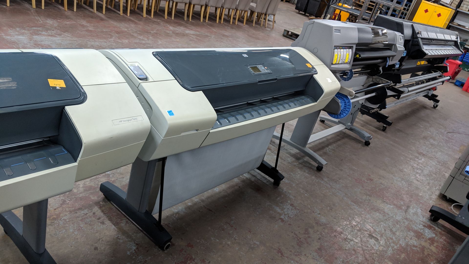 HP DesignJet T610 44" wide format printer, serial no. MY77M1C00F, factory model Q6712A IMPORTANT: - Image 5 of 8