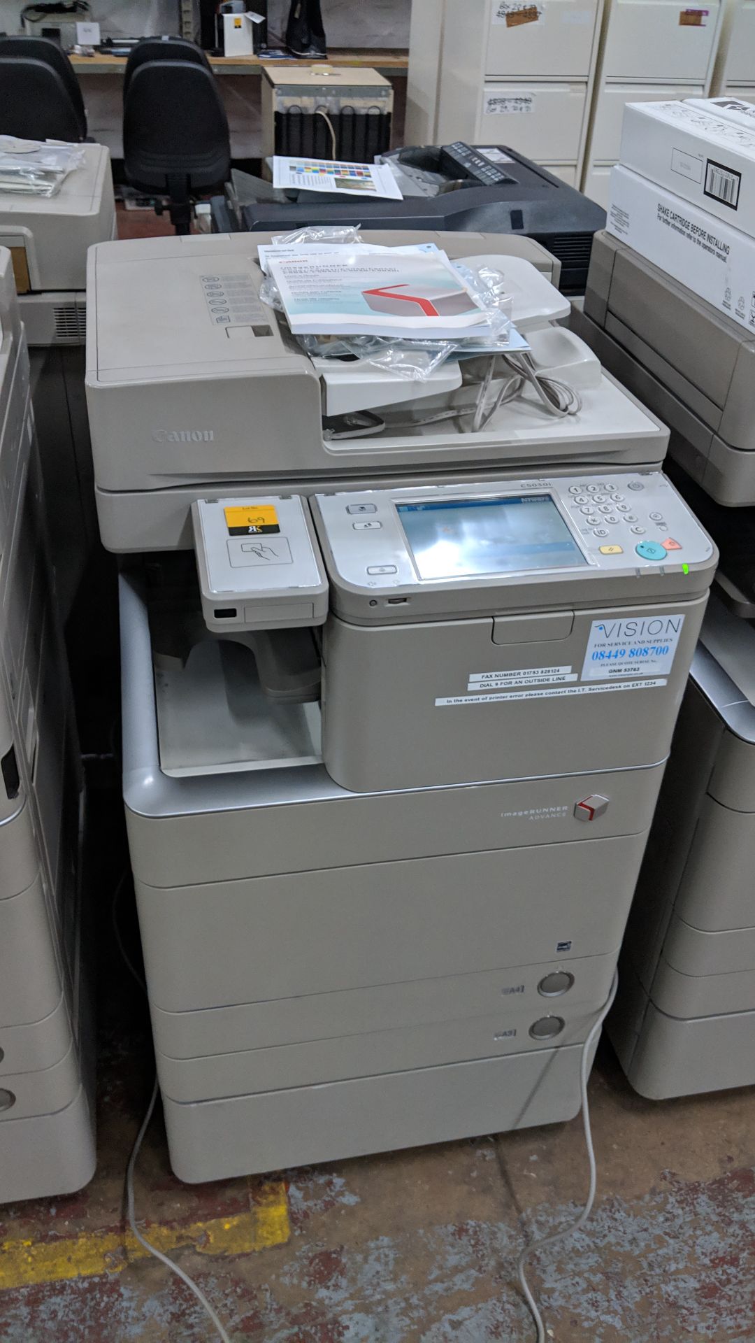 Canon imageRUNNER Advance model C5030i floorstanding copier with auto docufeed & pedestal - Image 4 of 15