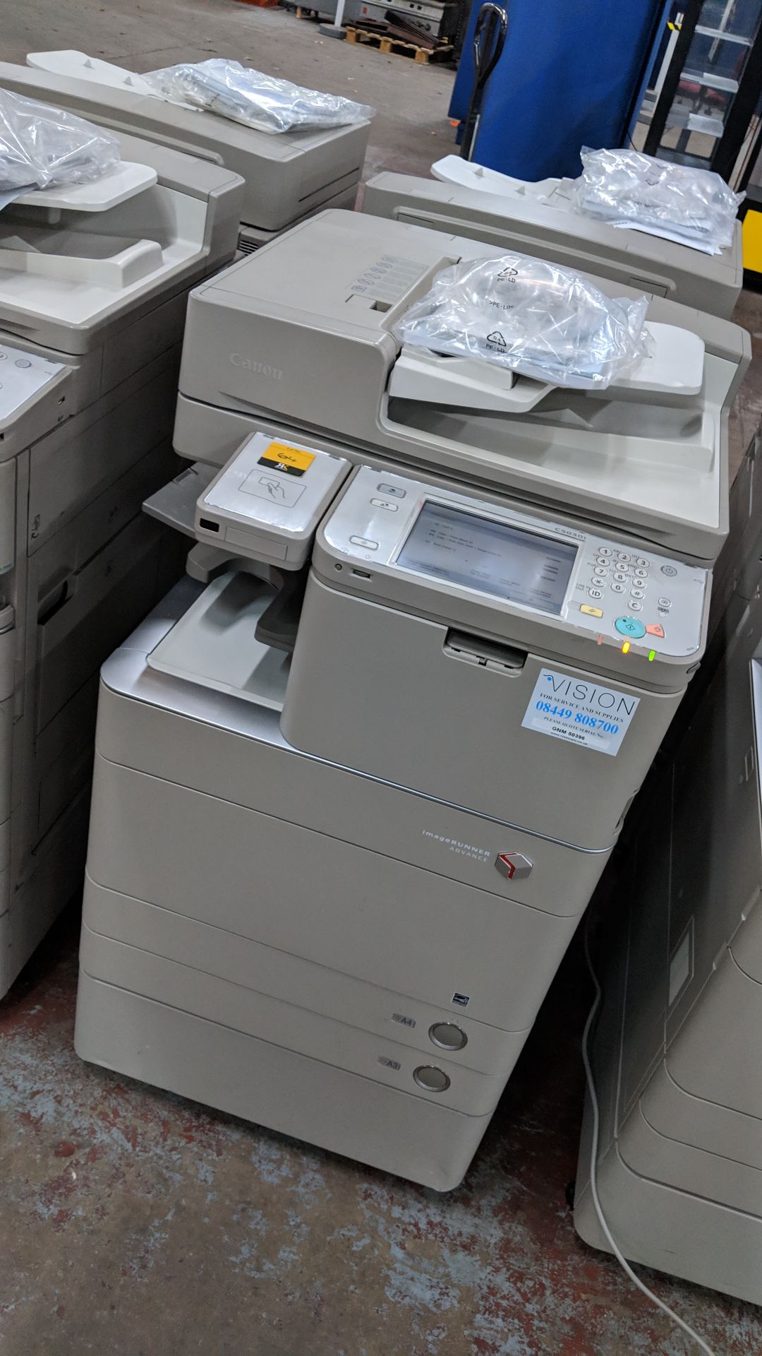 Canon imageRUNNER Advance model C5030i floorstanding copier with auto docufeed & pedestal