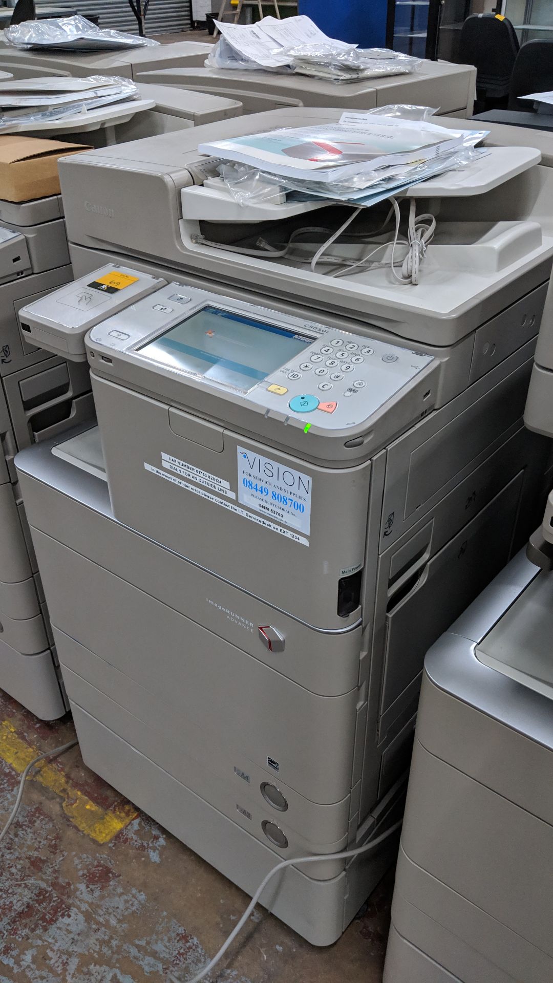 Canon imageRUNNER Advance model C5030i floorstanding copier with auto docufeed & pedestal - Image 9 of 15