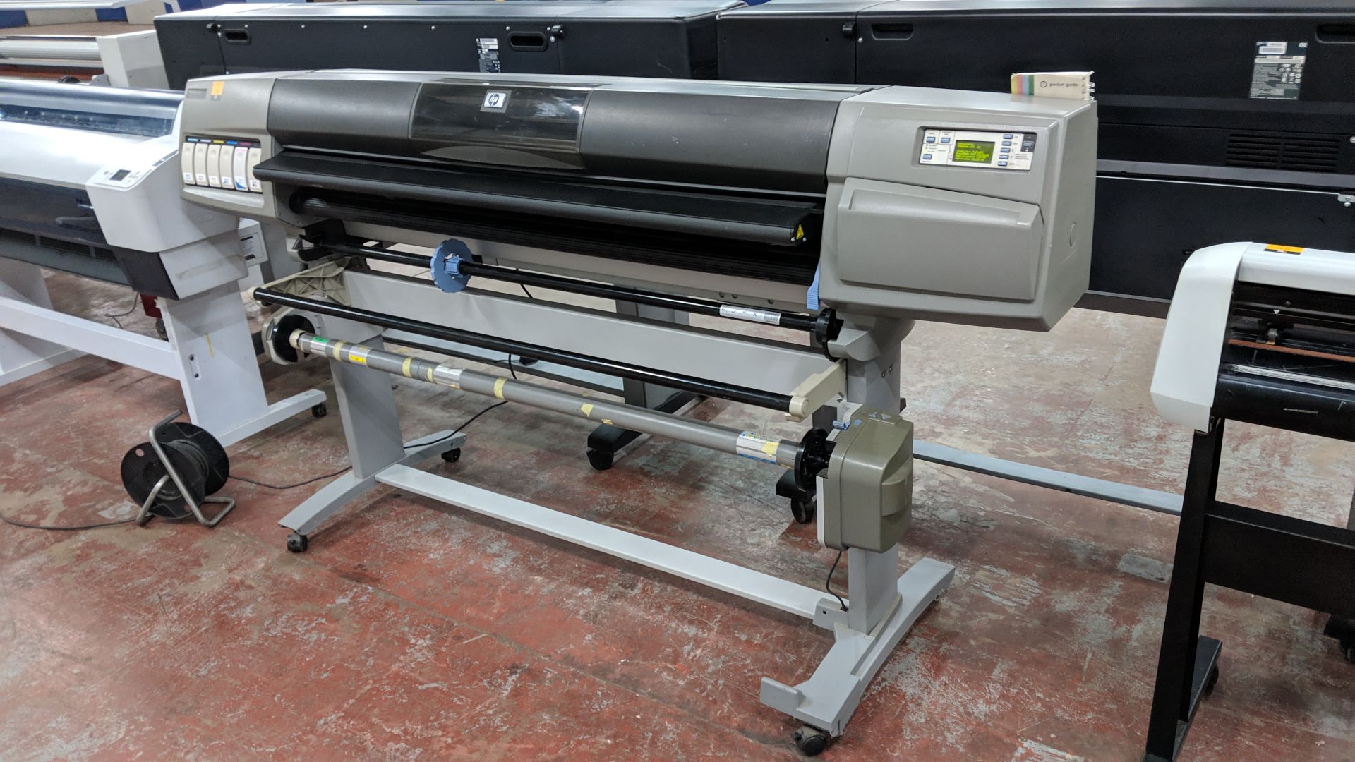 HP DesignJet 5500 floorstanding 60" wide format printer, factory model Q1253Y IMPORTANT: Please - Image 2 of 10