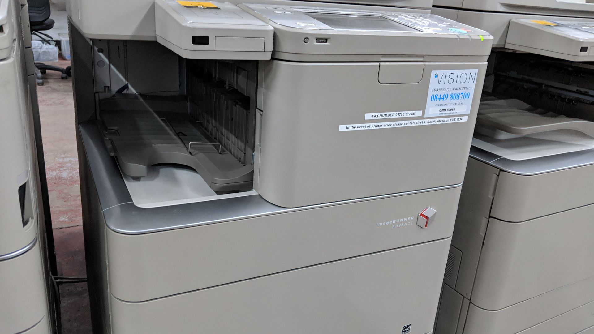 Canon imageRUNNER Advance model C5030i floorstanding copier with auto docufeed & pedestal - Image 6 of 11