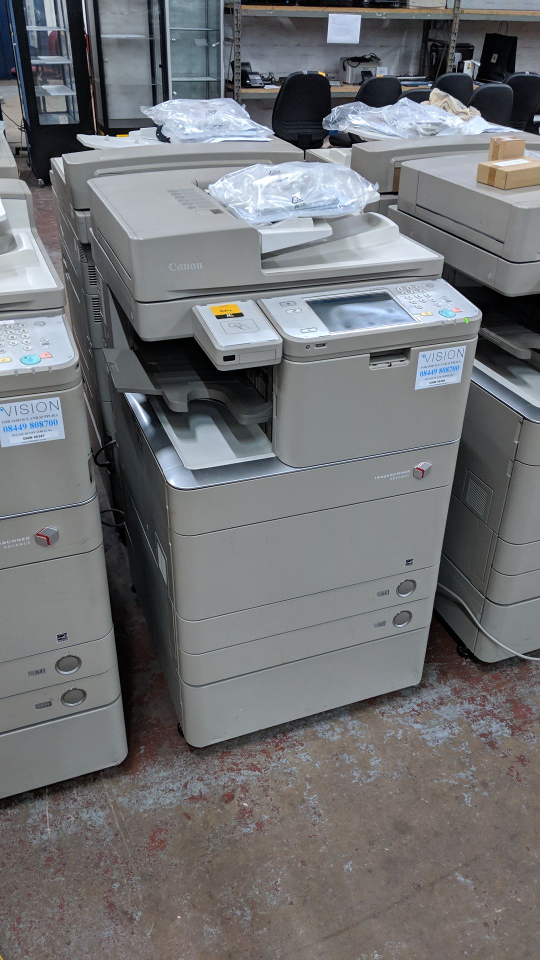 Canon imageRUNNER Advance model C5030i floorstanding copier with auto docufeed & pedestal
