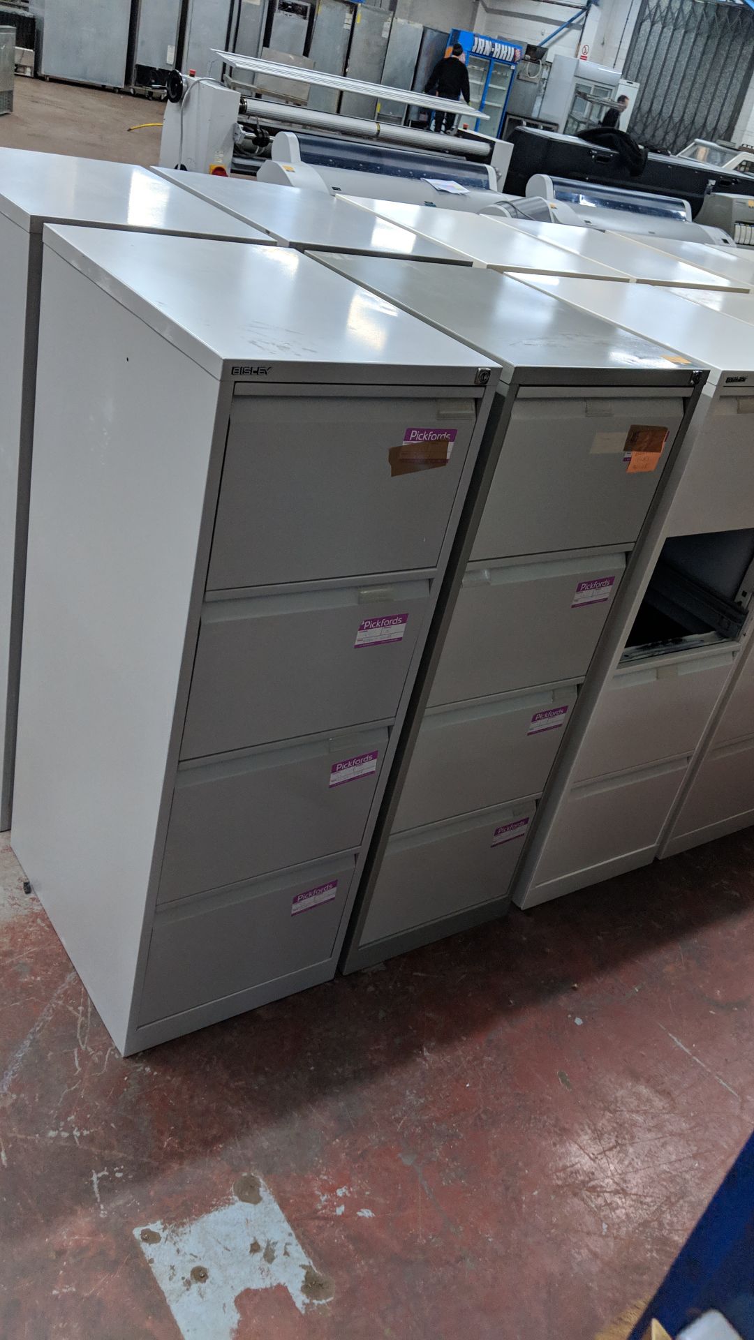 4 off Bisley & other grey metal 4 drawer filing cabinets IMPORTANT: Please remember goods - Image 4 of 9