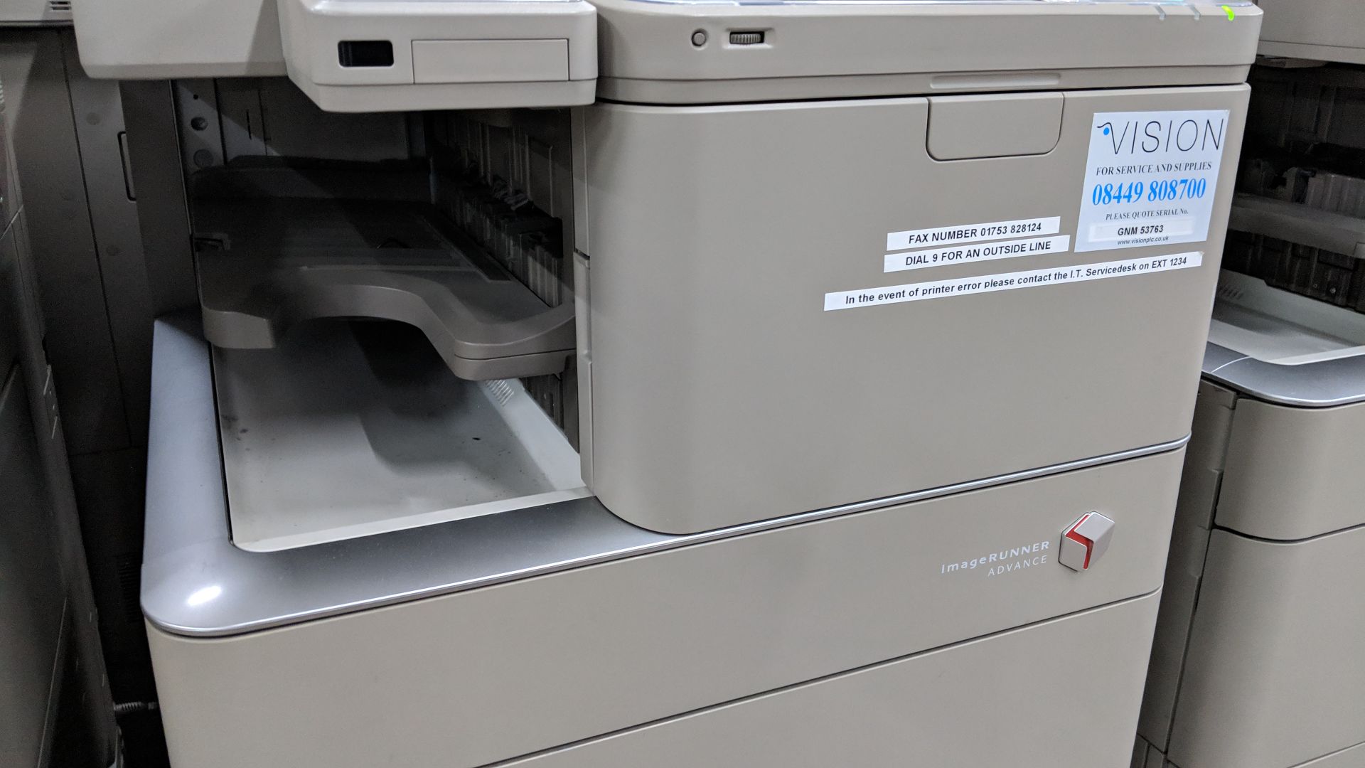 Canon imageRUNNER Advance model C5030i floorstanding copier with auto docufeed & pedestal - Image 8 of 15