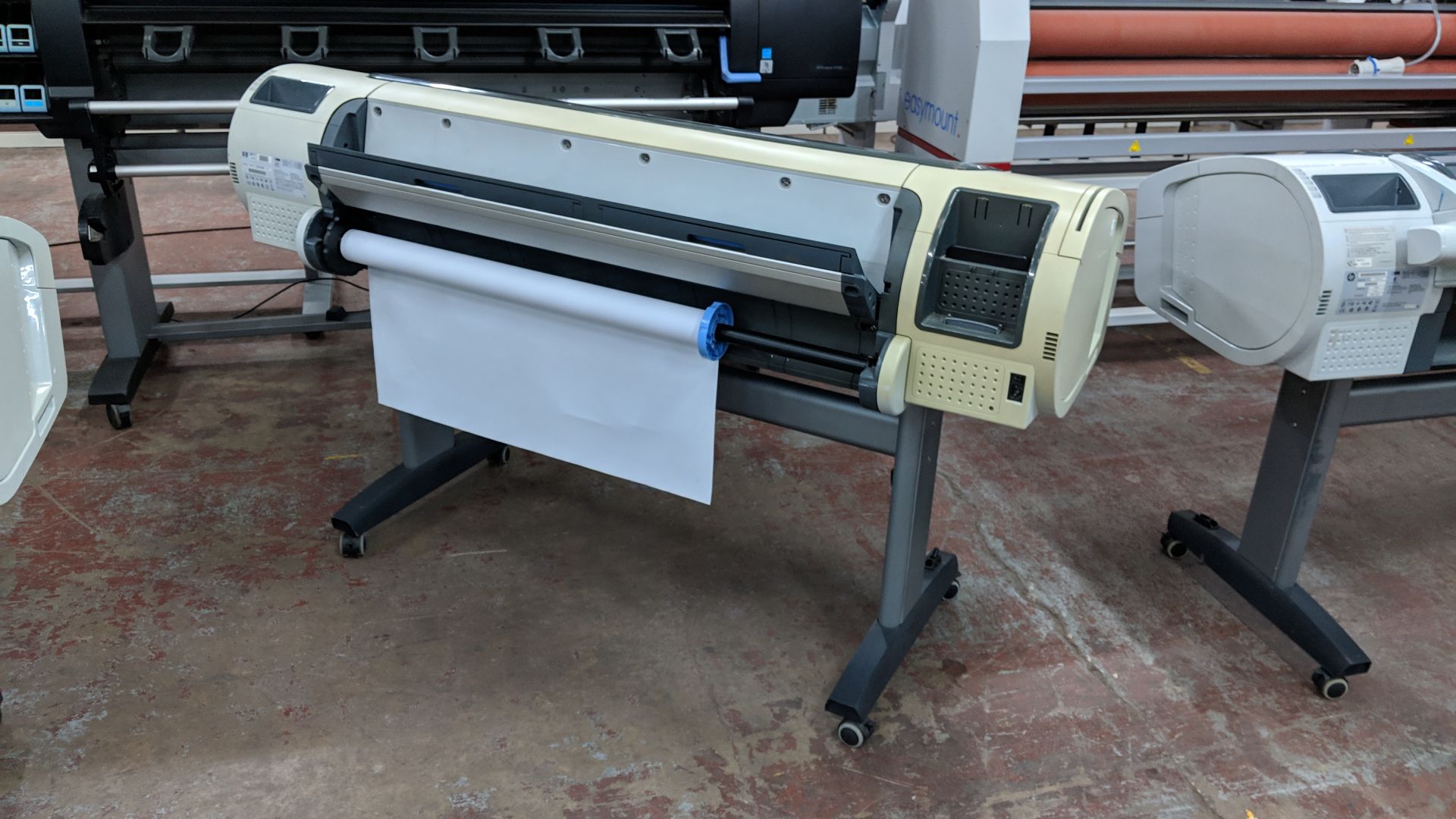 HP DesignJet T610 44" wide format printer, serial no. MY76J0C03W, factory model Q6712A IMPORTANT: - Image 6 of 8