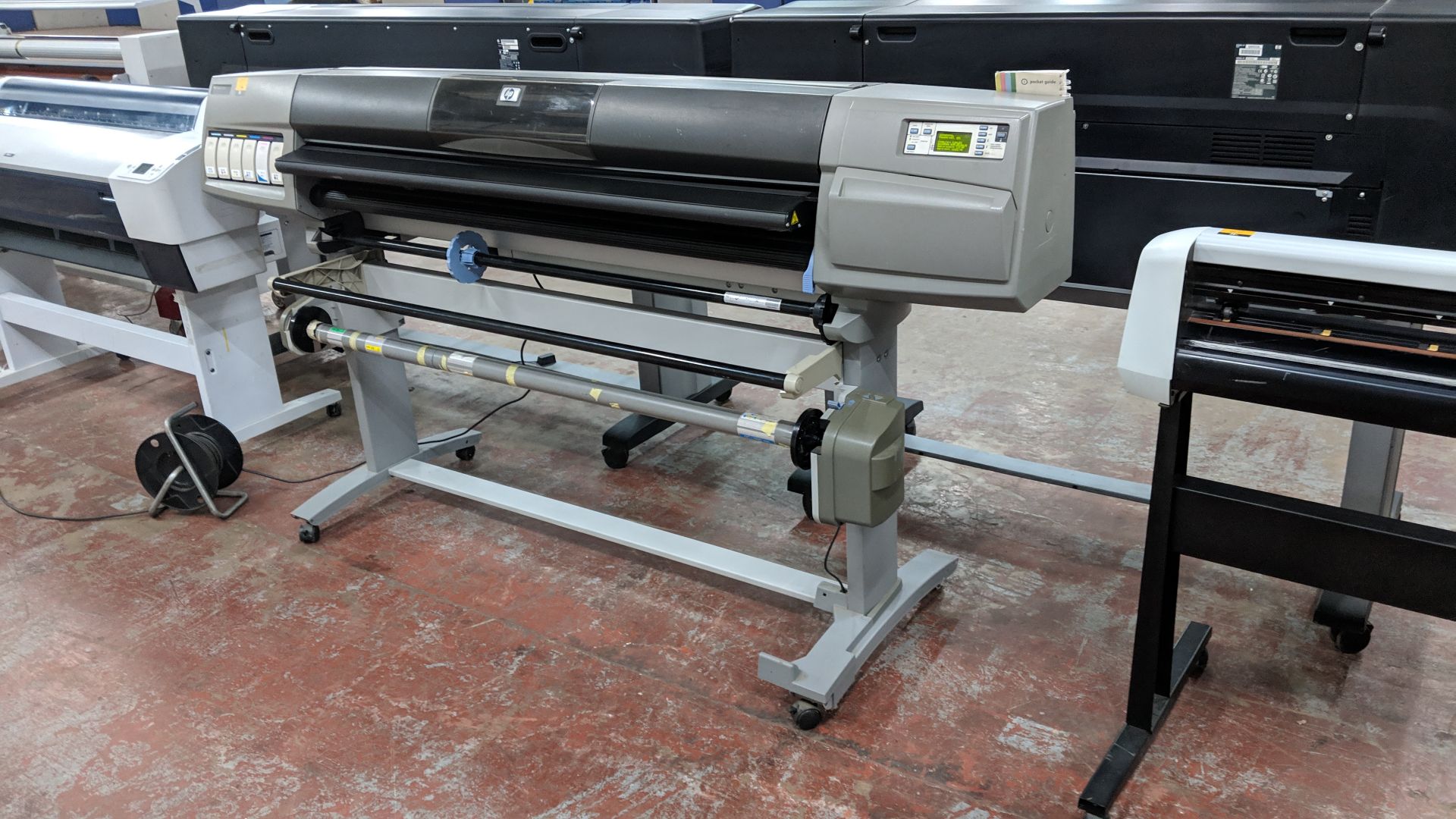 HP DesignJet 5500 floorstanding 60" wide format printer, factory model Q1253Y IMPORTANT: Please - Image 5 of 10