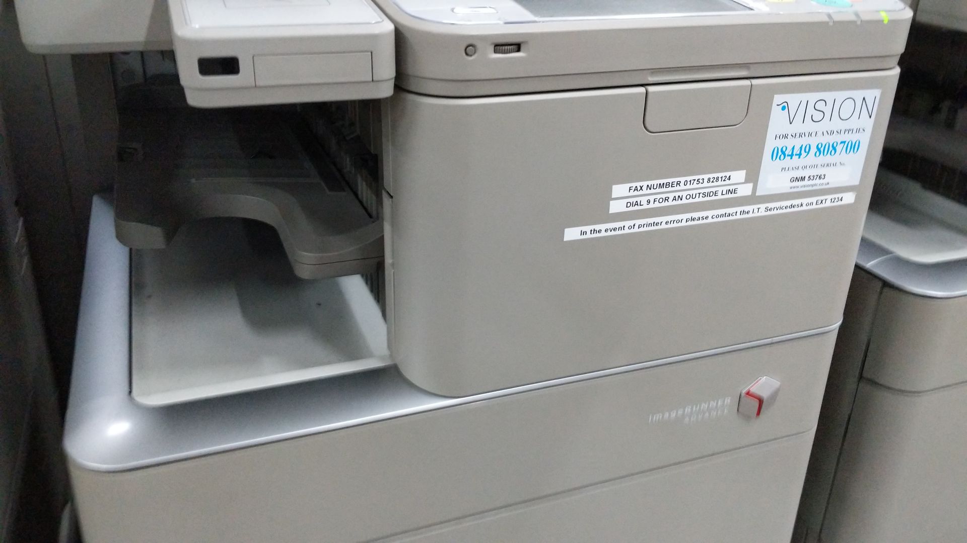 Canon imageRUNNER Advance model C5030i floorstanding copier with auto docufeed & pedestal - Image 7 of 15