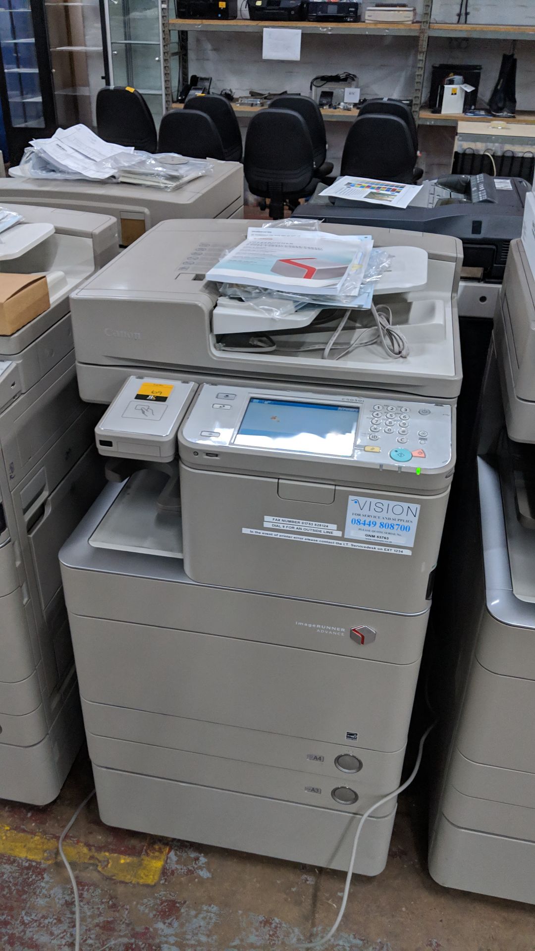 Canon imageRUNNER Advance model C5030i floorstanding copier with auto docufeed & pedestal - Image 6 of 15