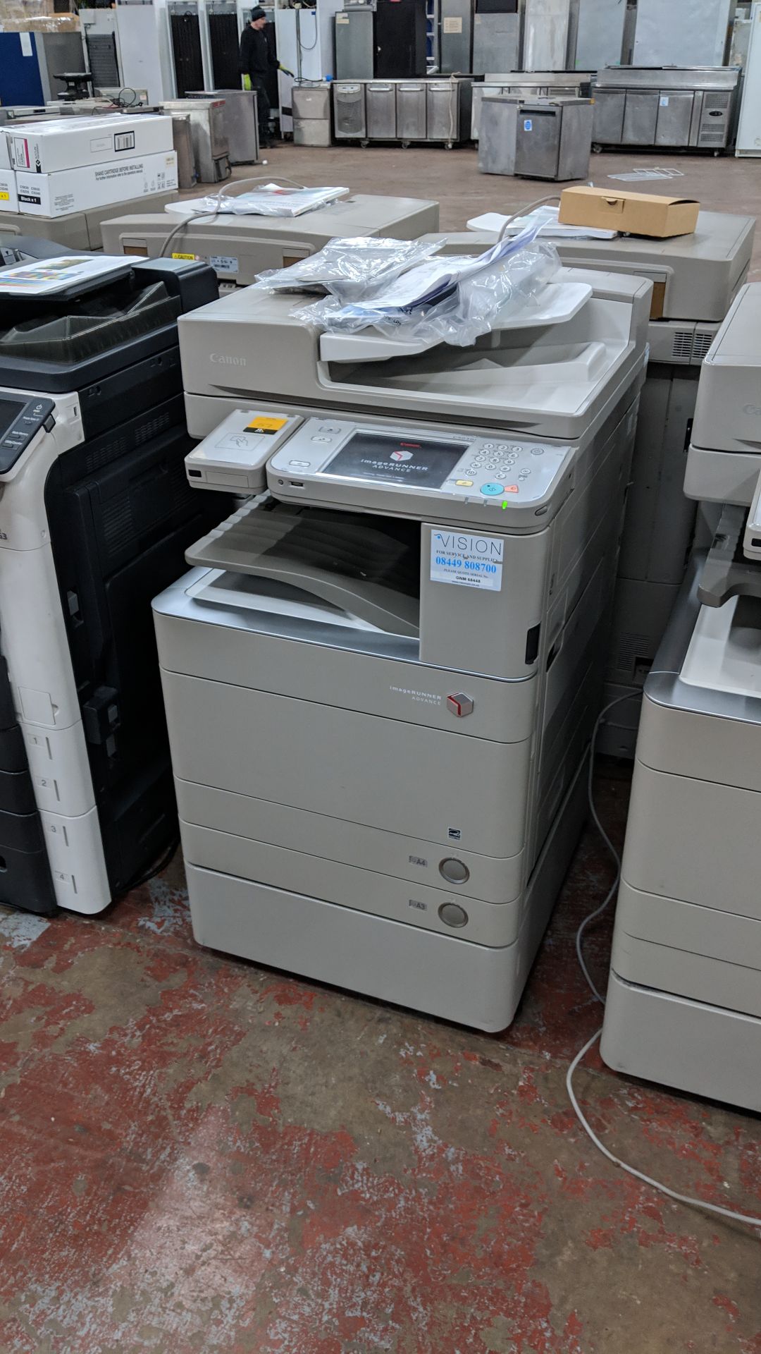 Canon imageRUNNER Advance model C5030i floorstanding copier with auto docufeed & pedestal