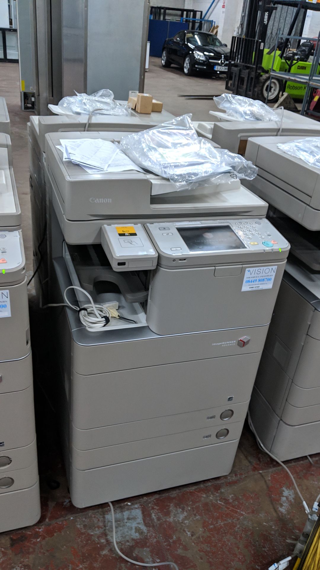 Canon imageRUNNER Advance model C5030i floorstanding copier with auto docufeed & pedestal