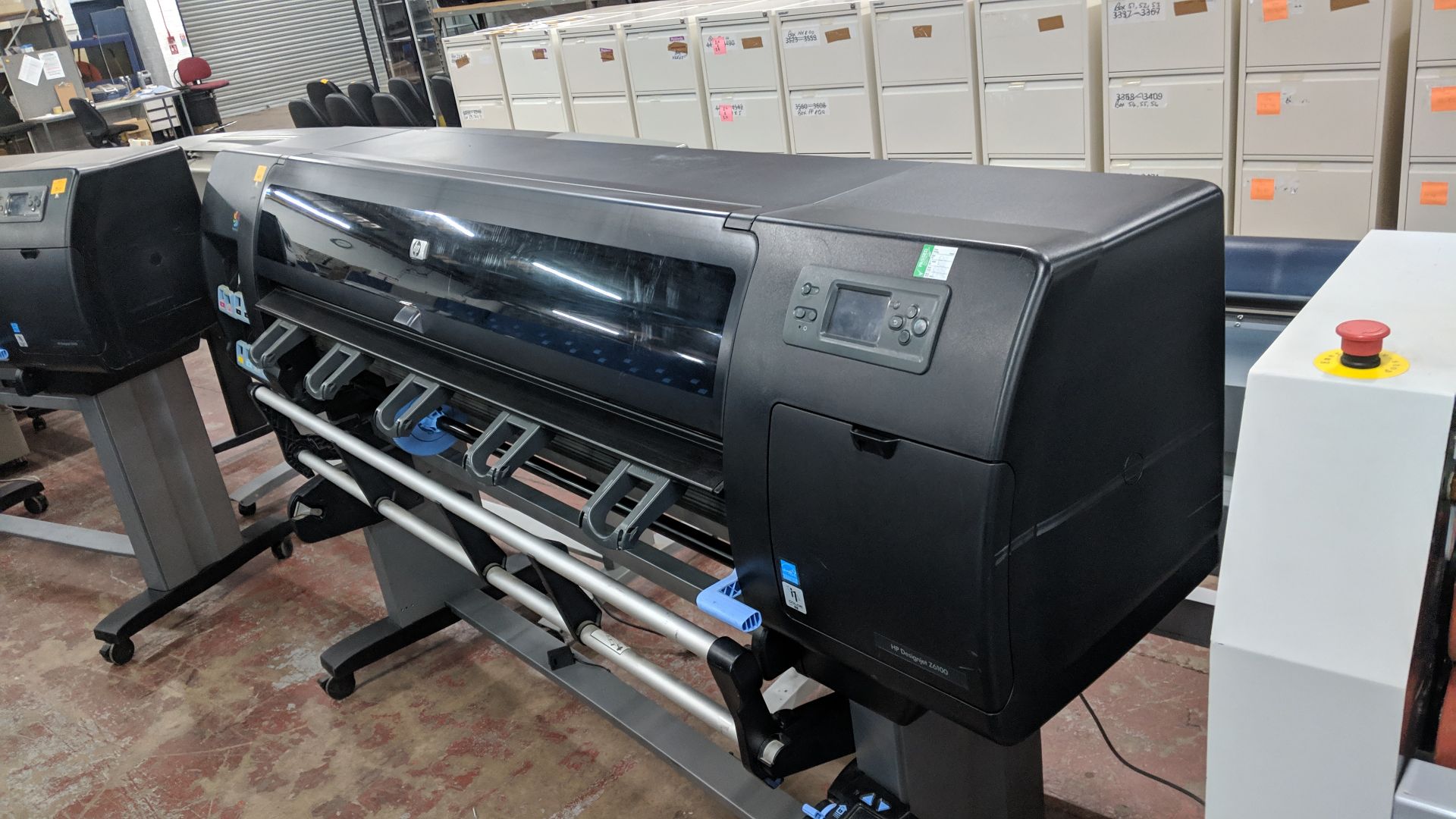 HP DesignJet Z6100 60" wide format printer, serial no. MY9CBB9005, factory model Q6652Z IMPORTANT: - Image 6 of 20