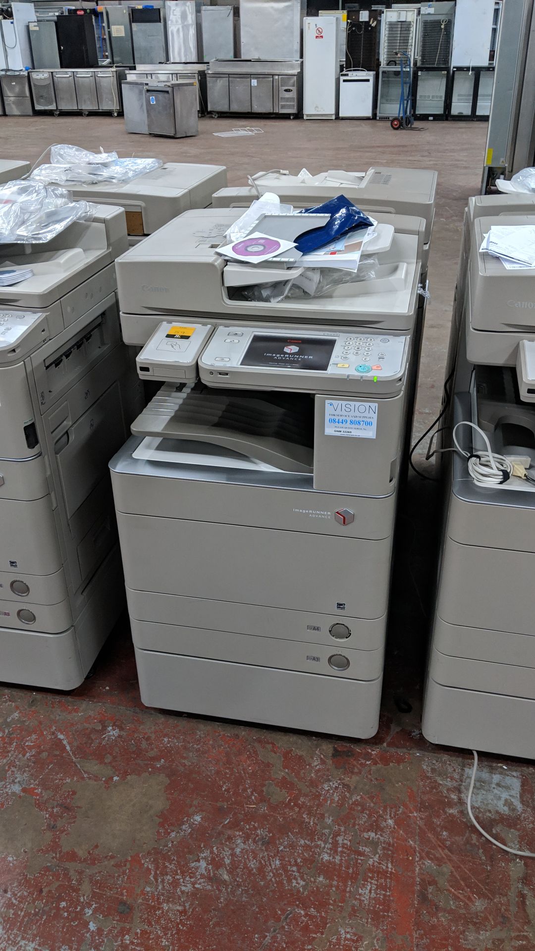 Canon imageRUNNER Advance model C5030i floorstanding copier with auto docufeed & pedestal