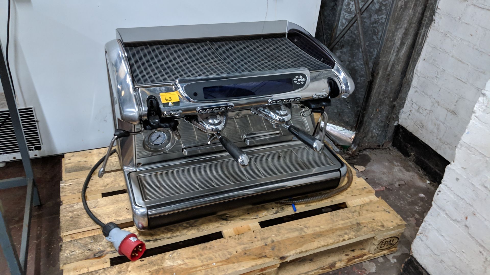 Faema Emblema traditional commercial twin head espresso machine with large digital panel, LED - Image 3 of 7