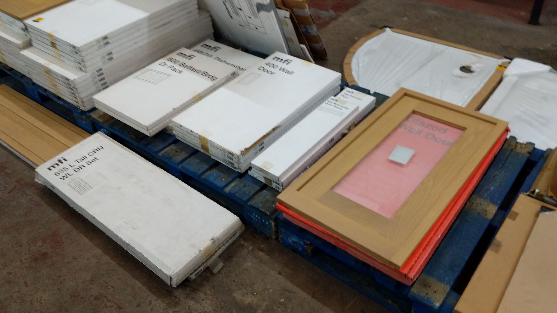 Large quantity of MFI doors & other items comprising the contents of 2 pallets plus the stack of - Image 12 of 13