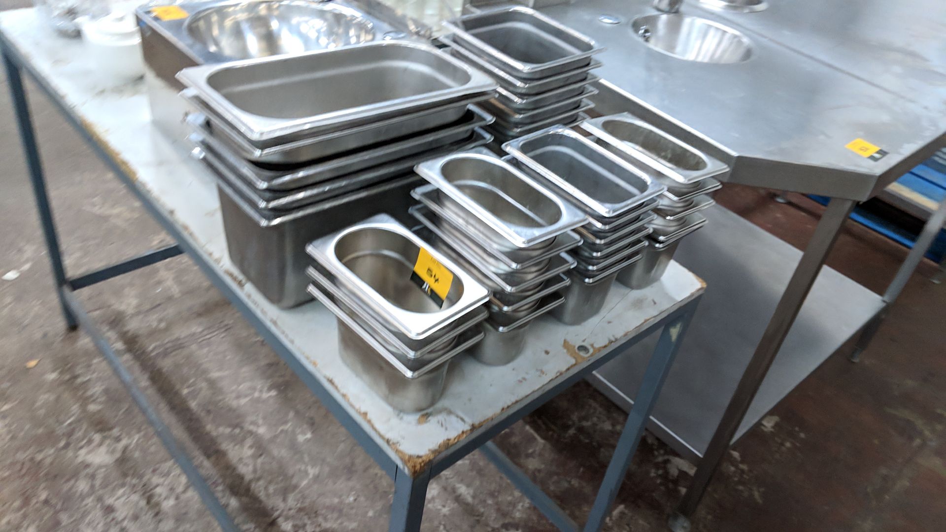 Quantity of assorted stainless steel dishes IMPORTANT: Please remember goods successfully bid upon - Image 2 of 3
