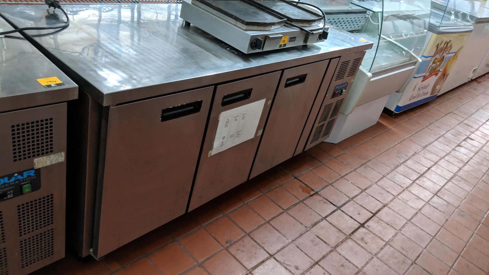 Polar Refrigeration G597 stainless steel mobile refrigerated prep cabinet Lots 80 - 95 & 168 - 249 - Bild 3 aus 7