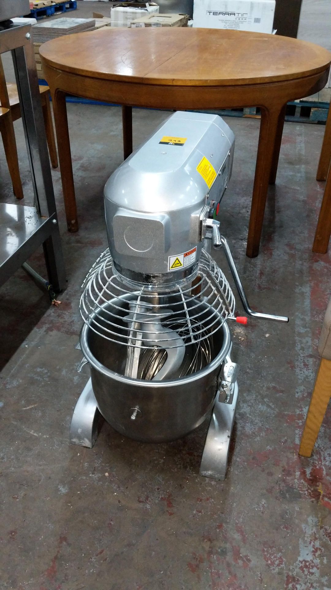 Buffalo Planetary Mixer, 20ltr, 1100w, with stainless steel bowl and 3 assorted paddle/whisk